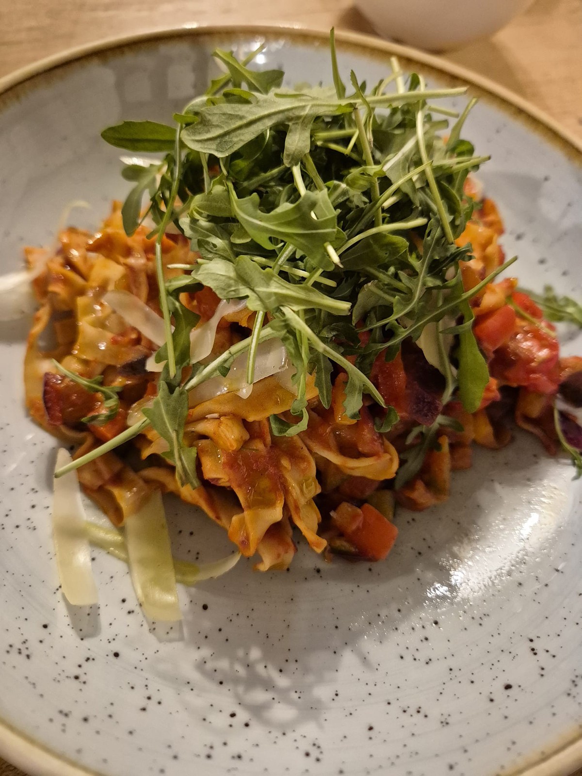 mediterranean vegetable tagliatelle